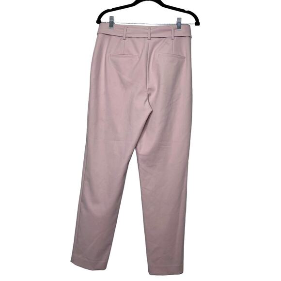 Nordstrom Halogen Tie Waist Pale Pink Twill Ankle Pants Size 6 - Picture 4 of 9